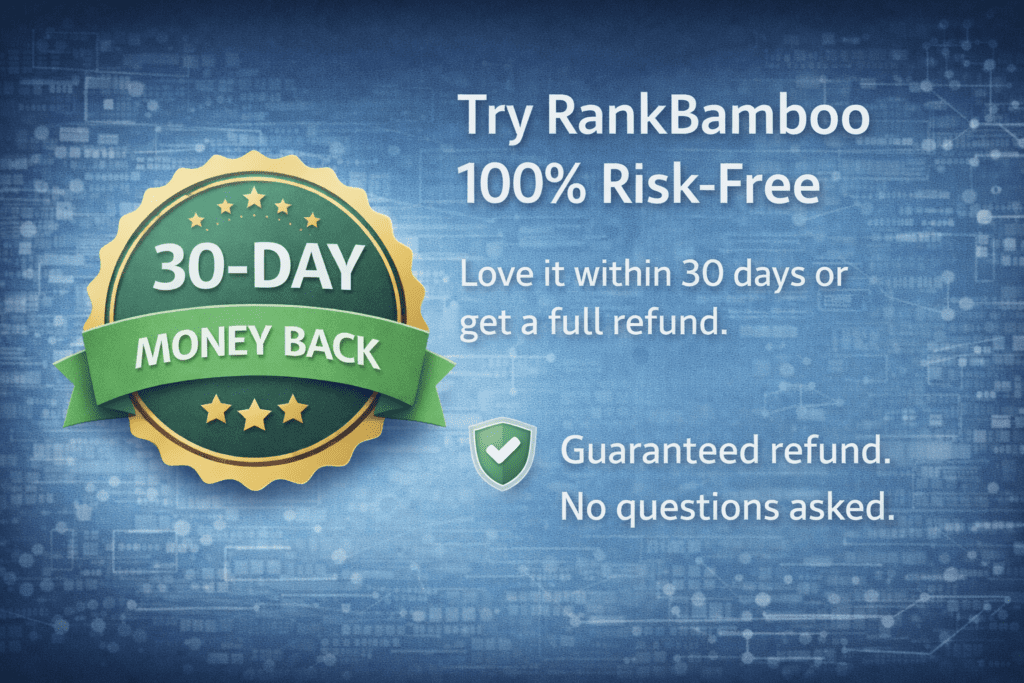 RankBamboo pricing overview showing the core plan with optional upgrades and bundle options